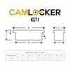 Camlocker 71in Crossover Truck Tool Box, Matte Black Aluminum KS71MB
